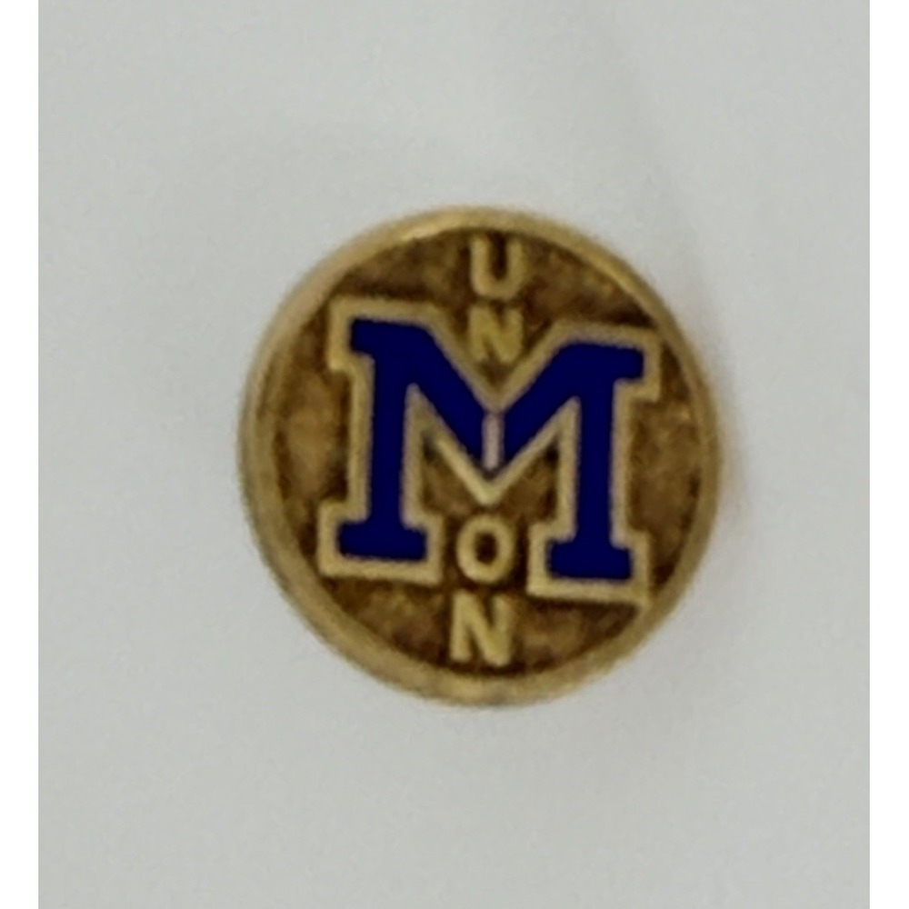 Vintage University of Michigan Union Logo Lapel Pin 10 kt Gold-Filled U of M